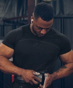 衣類 Gymshark 315 シームレス T シャツ 黒 男性 T2X264778