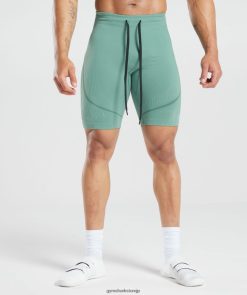 衣類 Gymshark 315 シームレスショーツ インクティール/ジュエルグリーン 男性 T2X2641034