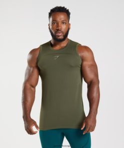 衣類 Gymshark 315 シームレスタンク コアオリーブ/マーシュグリーン 男性 T2X264894