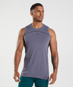 衣類 Gymshark 315 シームレスタンク マーキュリーパープル/ブラック 男性 T2X264967