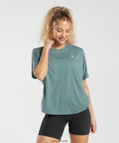 衣類 Gymshark とても柔らかいTシャツ サンダーブルー 女性 T2X264415