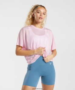 衣類 Gymshark とても柔らかいTシャツ チョークピンク 女性 T2X264425