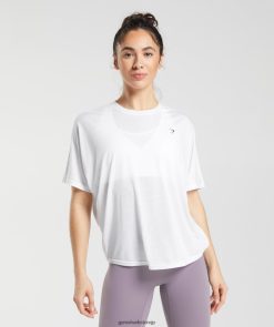 衣類 Gymshark とても柔らかいTシャツ 白 女性 T2X264437