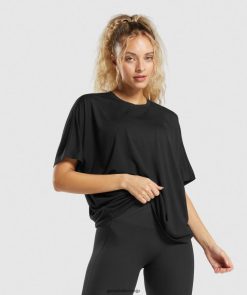 衣類 Gymshark とても柔らかいTシャツ 黒 女性 T2X264418