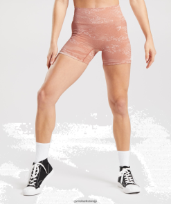 衣類 Gymshark アダプトカモシームレスショーツ ミスティピンク/ヘイジーピンク 女性 T2X26416