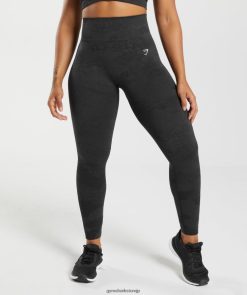 衣類 Gymshark アダプトカモシームレスレギンス ブラック/オニキスグレー 女性 T2X264301