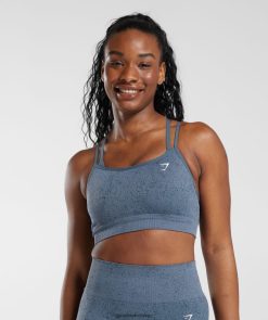 衣類 Gymshark アダプト斑点シームレススポーツブラ イブニングブルー 女性 T2X264146