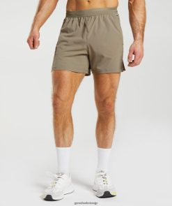 衣類 Gymshark アペックス 5インチ ハイブリッド ショーツ 土っぽい茶色 男性 T2X264550