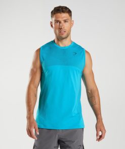 衣類 Gymshark アペックスシームレスタンク シャークブルー/アトランティックブルー 男性 T2X264951
