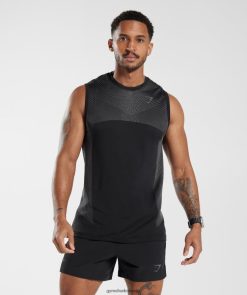 衣類 Gymshark アペックスシームレスタンク ブラック/シルエットグレー 男性 T2X264917