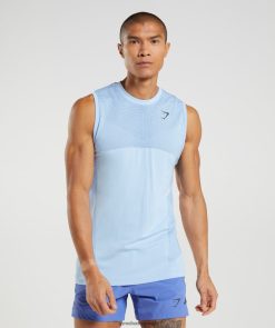 衣類 Gymshark アペックスシームレスタンク リネンブルー/コートブルー 男性 T2X264938