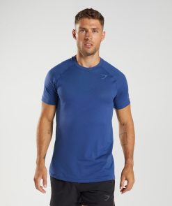 衣類 Gymshark アペックスシームレスTシャツ ステラーブルー/レイクサイドブルー 男性 T2X264757