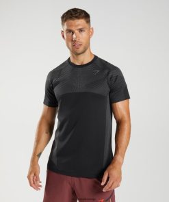衣類 Gymshark アペックスシームレスTシャツ ブラック/シルエットグレー 男性 T2X264633