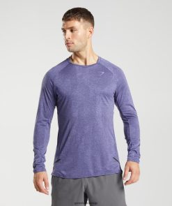 衣類 Gymshark アペックス長袖Tシャツ ネプチューンパープル/ベルベットパープル 男性 T2X264707
