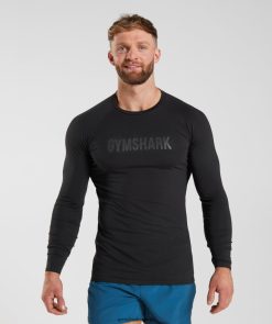 衣類 Gymshark アポロ長袖Tシャツ 黒 男性 T2X264731