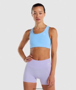 衣類 Gymshark エッセンシャルレーサーバックスポーツブラ ライトブルー 女性 T2X264232