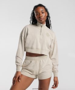 衣類 Gymshark カレッジ 1/4 ジップ マッシュルームブラウン 女性 T2X264380