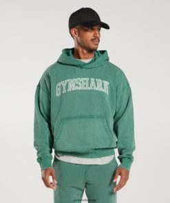 衣類 Gymshark カレッジパーカー インクティール/アシッドウォッシュ 男性 T2X264875