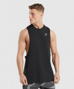 衣類 Gymshark クリティカル 2.0 ドロップアーム タンク 黒 男性 T2X264918