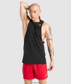 衣類 Gymshark クリティカルドロップアームタンク 黒 男性 T2X264946