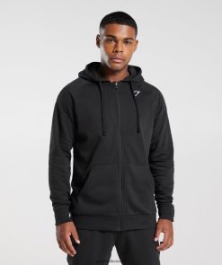 衣類 Gymshark クレストジップアップパーカー 黒 男性 T2X264786