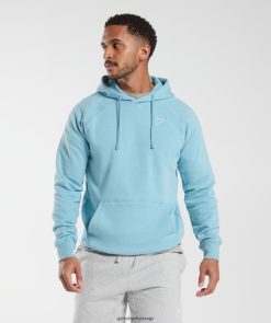 衣類 Gymshark クレストパーカー アイスバーグブルー 男性 T2X264879