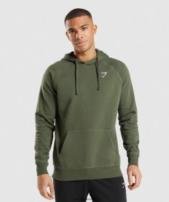 衣類 Gymshark クレストパーカー コアオリーブ 男性 T2X264806