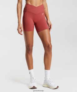 衣類 Gymshark クロスオーバーショーツ ザクロレッド 女性 T2X26445