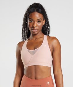 衣類 Gymshark クロスオーバースポーツブラ スカンジピンク 女性 T2X264156