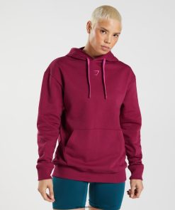 衣類 Gymshark グラフィック フラクション パーカー スグリピンク 女性 T2X264388