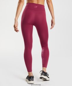 衣類 Gymshark グラフィック フラクション レギンス スグリピンク 女性 T2X264309