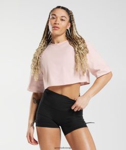 衣類 Gymshark コットンボクシークロップトップ ミスティピンク 女性 T2X264463