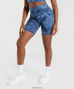 衣類 Gymshark サイクリングショーツを進化させる レイクサイドブルーのスプレー染料 女性 T2X26467