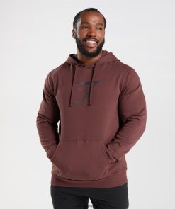 衣類 Gymshark シャークヘッドインフィルパーカー チェリーブラウン 男性 T2X264863