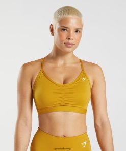 衣類 Gymshark シャーリングスポーツブラ ターメリックイエロー 女性 T2X264228