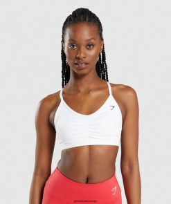 衣類 Gymshark シャーリングスポーツブラ 白 女性 T2X264208
