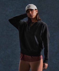 衣類 Gymshark スウェットクルーを取り戻す 黒 女性 T2X264348
