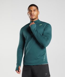 衣類 Gymshark スポーツ1/4ジップ ウィンターティール 男性 T2X264815