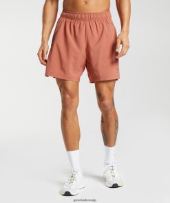 衣類 Gymshark スポーツショーツ パーシモンレッド/シルエットグレー 男性 T2X264531