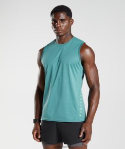 衣類 Gymshark スポーツタンク スレートブルー/ブラックメランジ 男性 T2X264937