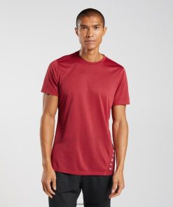 衣類 Gymshark スポーツTシャツ サルサレッド/ブラックメール 男性 T2X264725