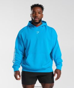衣類 Gymshark スライスパーカー エレクトリックブルー 男性 T2X264880