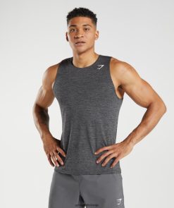 衣類 Gymshark スリムマールタンク入荷 ブラック/シルエットグレーメランジ 男性 T2X264895