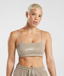 衣類 Gymshark ソーシャルクラブバンドゥ セメントブラウン 女性 T2X264209