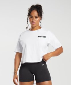 衣類 Gymshark デッドリフトミディTシャツ 白 女性 T2X264426
