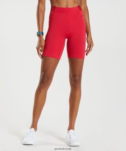 衣類 Gymshark トレーニング ブランドマーク サイクリング ショーツ サルサレッド 女性 T2X26473