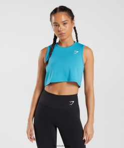 衣類 Gymshark トレーニングクロップタンク コメットブルー 女性 T2X264484