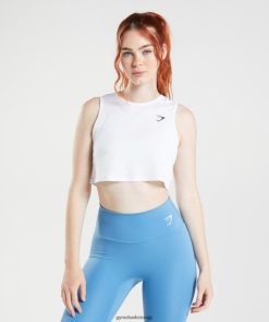 衣類 Gymshark トレーニングクロップタンク 白 女性 T2X264475
