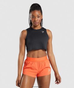 衣類 Gymshark トレーニングクロップタンク 黒 女性 T2X264421