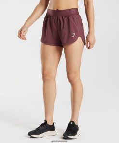 衣類 Gymshark トレーニングルーズフィットショーツ チェリーブラウン 女性 T2X26476